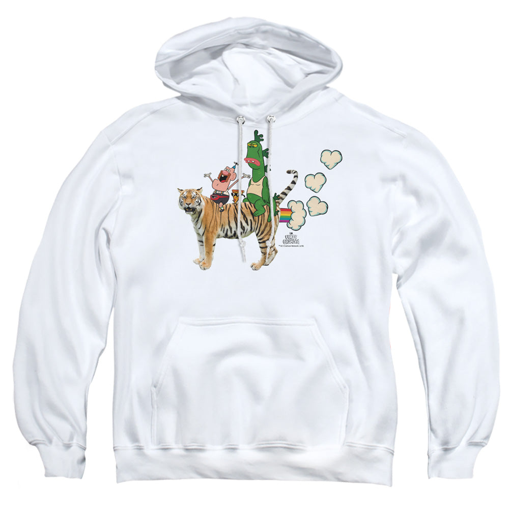 Uncle Grandpa Fart Hearts Mens Hoodie White