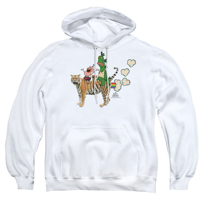 Uncle Grandpa Fart Hearts Mens Hoodie White