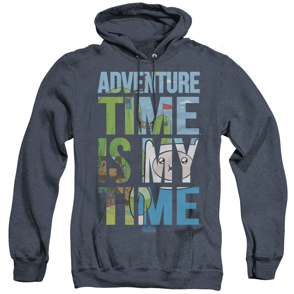 Adventure Time My Time Heather Mens Hoodie Navy