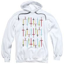 Load image into Gallery viewer, Adventure Time Swords Mens Hoodie White
