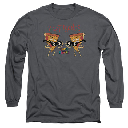 Uncle Grandpa Bezt Frends Mens Long Sleeve Shirt Charcoal Officially Licensed