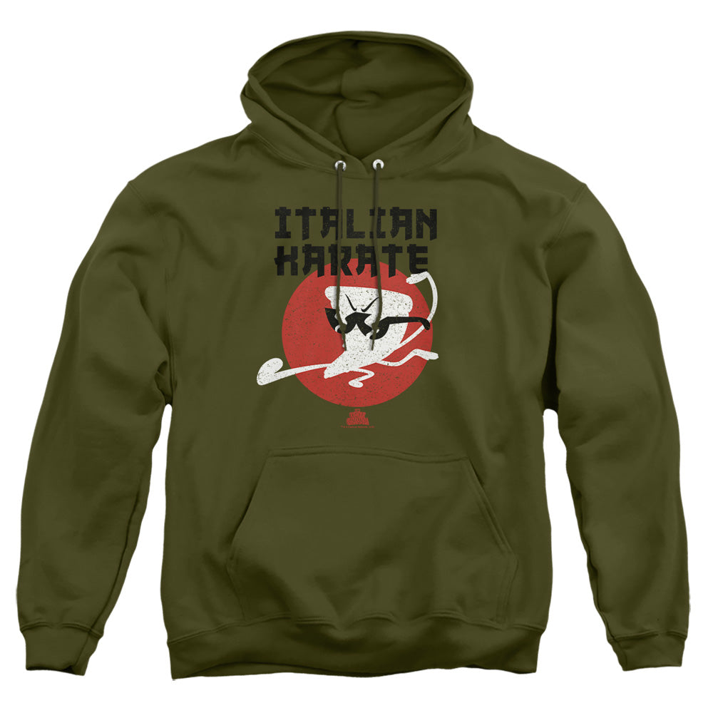 Uncle Grandpa  Italian Karate Mens Hoodie Military Green