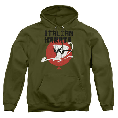 Uncle Grandpa  Italian Karate Mens Hoodie Military Green