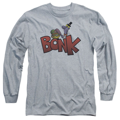 Dexters Laboratory Bonk Mens Long Sleeve Shirt Athletic Heather