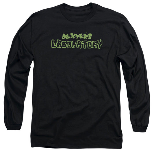 Dexters Laboratory Dexters Logo Mens Long Sleeve Shirt Black Officially Licensed