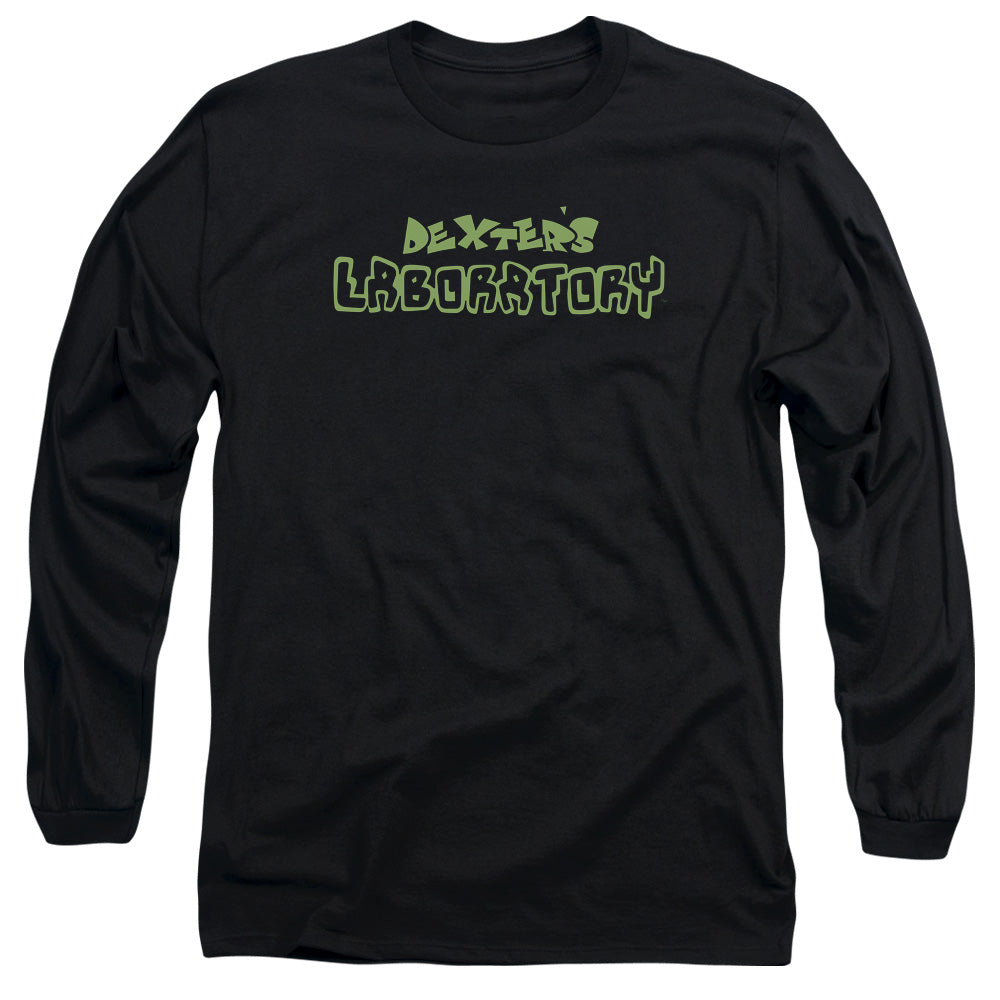 Dexters Laboratory Dexters Logo Mens Long Sleeve Shirt Black Officially Licensed