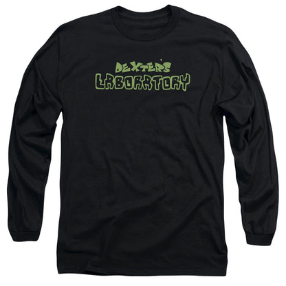Dexters Laboratory Dexters Logo Mens Long Sleeve Shirt Black Officially Licensed