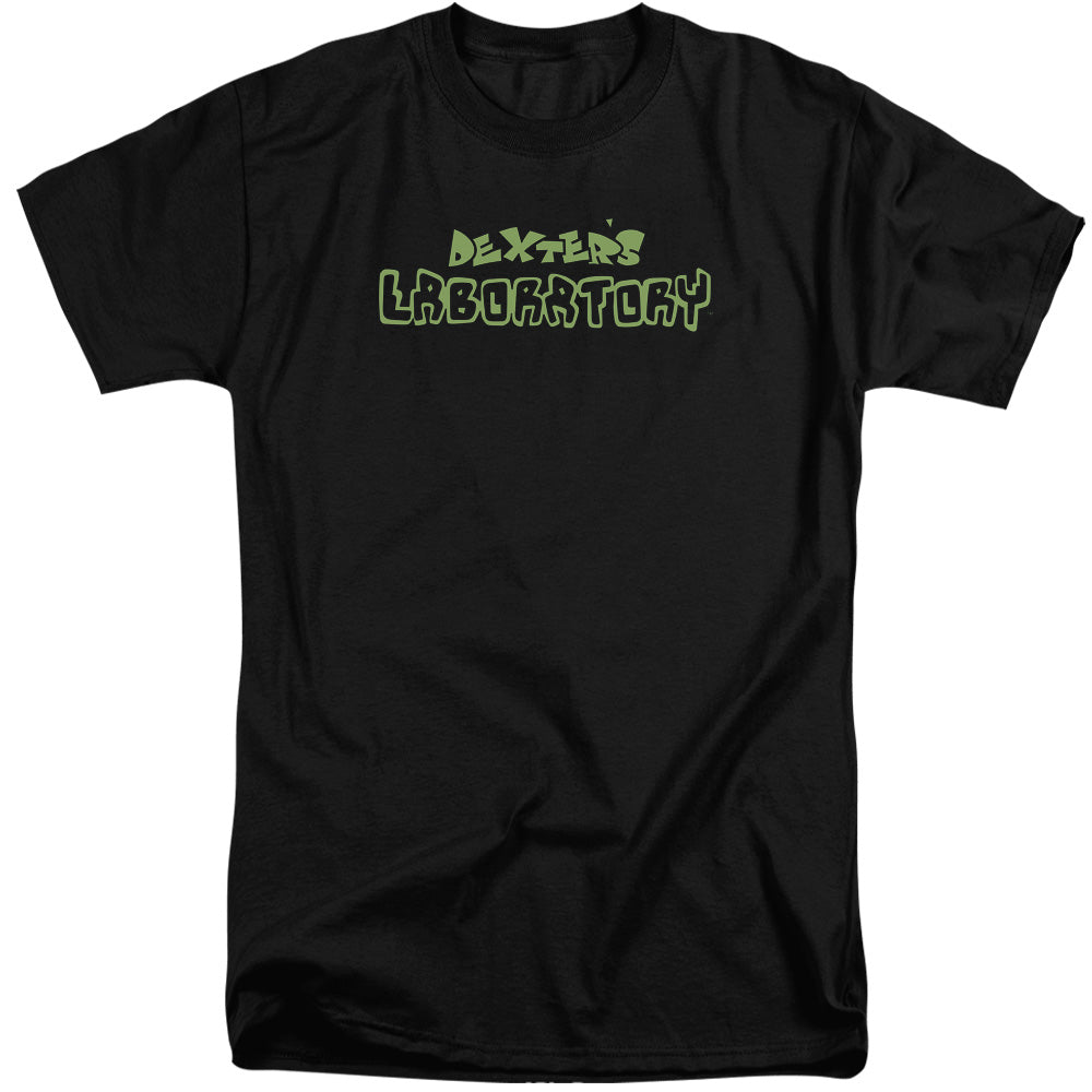 Dexters Laboratory Dexters Logo Mens Tall T Shirt Black