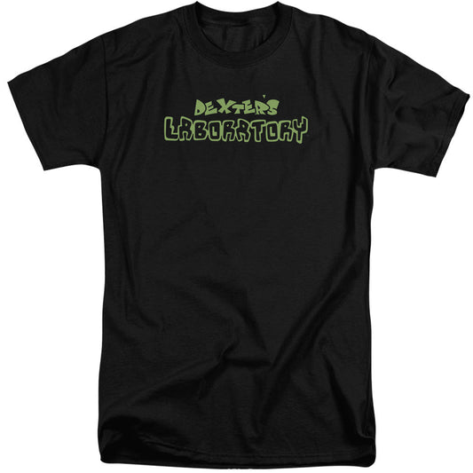 Dexters Laboratory Dexters Logo Mens Tall T Shirt Black