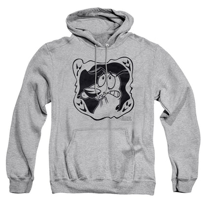 Courage The Cowardly Dog Ghost Frame Mens Hoodie Athletic Heather