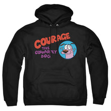 Load image into Gallery viewer, Courage The Cowardly Dog Courage Logo Mens Hoodie Black
