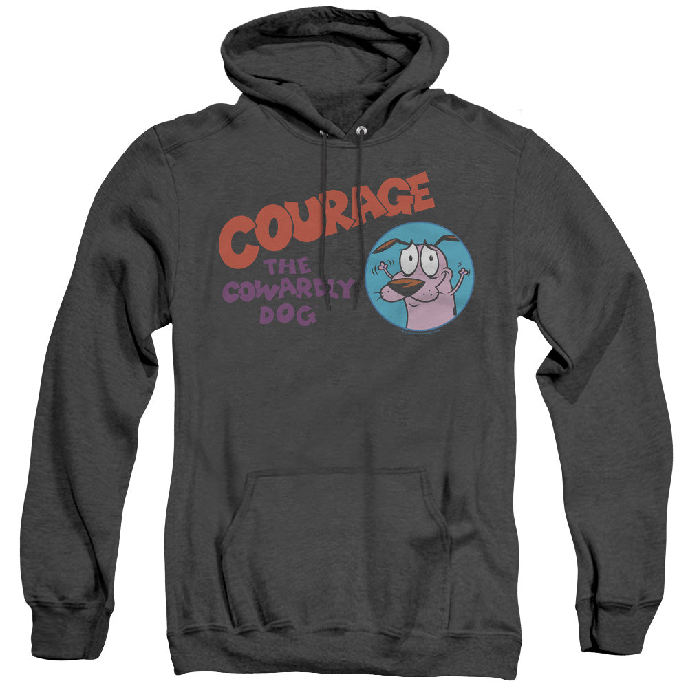 Courage The Cowardly Dog Courage Logo Heather Mens Hoodie Black