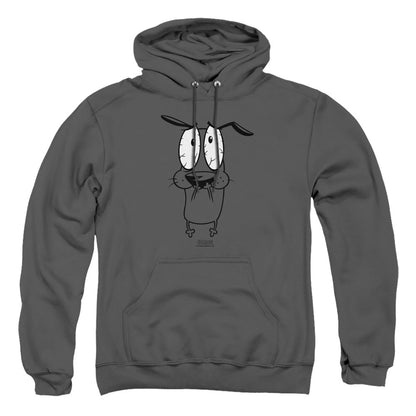 Courage The Cowardly Dog Scared Mens Hoodie Charcoal