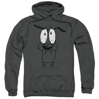 Courage the Cowardly Dog Scared Mens Hoodie Charcoal