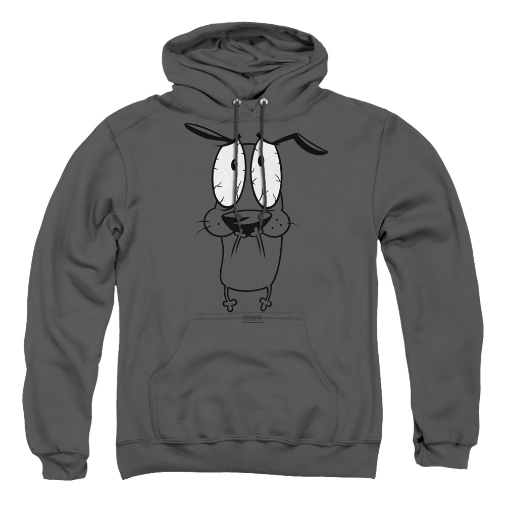 Courage The Cowardly Dog Scared Mens Hoodie Charcoal