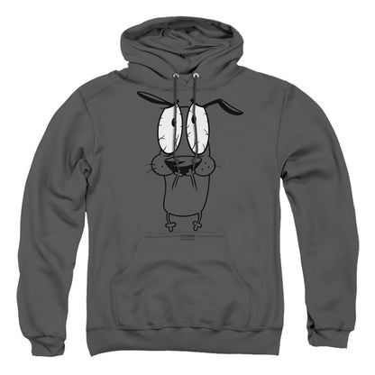 Courage The Cowardly Dog Scared Mens Hoodie Charcoal