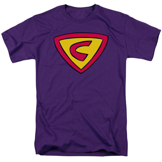 Cow And Chicken Super Cow Logo Mens T Shirt Purple