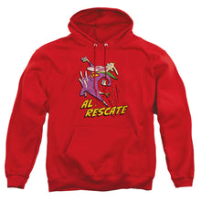 Load image into Gallery viewer, Cow And Chicken Al Rescate Mens Hoodie Red
