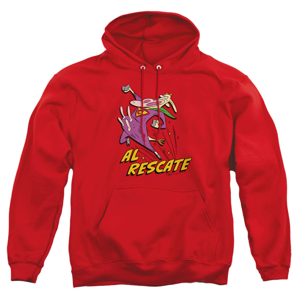 Cow And Chicken Al Rescate Mens Hoodie Red