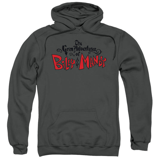 Grim Adventures of Billy and Mandy Grim Logo Mens Hoodie Charcoal