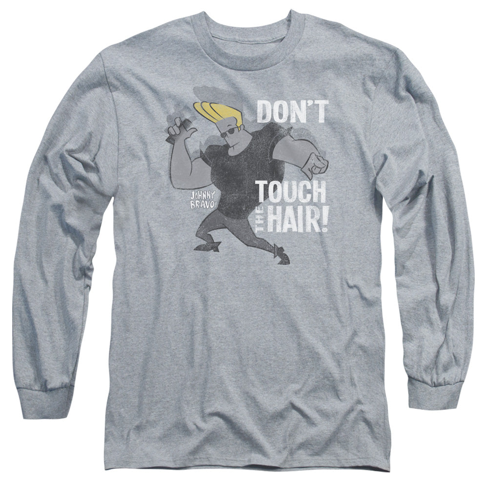 Johnny Bravo Hair Mens Long Sleeve Shirt Athletic Heather