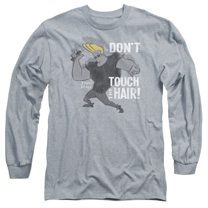 Johnny Bravo Hair Mens Long Sleeve Shirt Athletic Heather