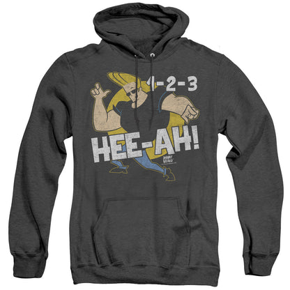 Johnny Bravo 123 Heather Mens Hoodie Black