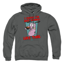 Load image into Gallery viewer, Courage The Cowardly Dog Not Gonna Like Mens Hoodie Charcoal
