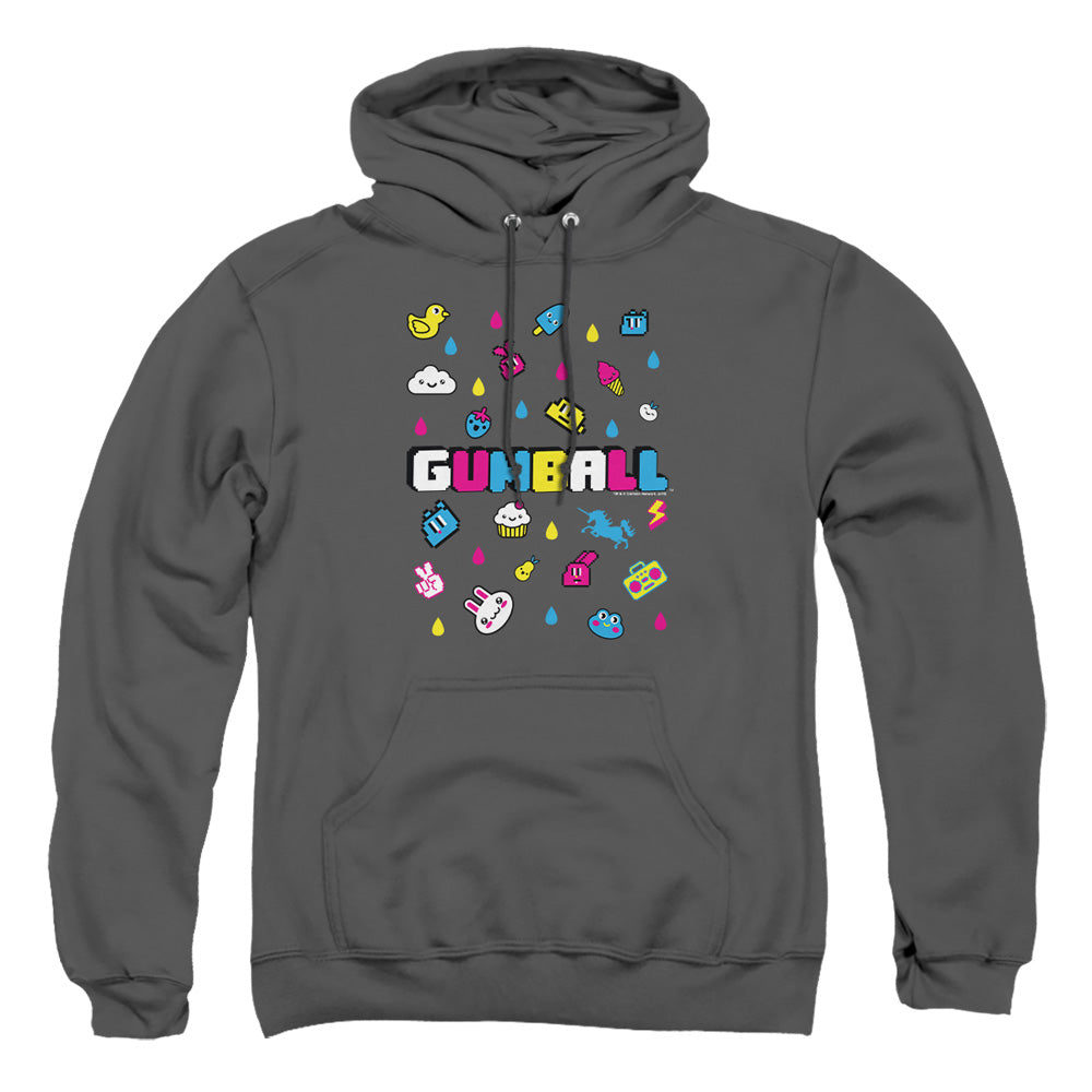 Amazing World Of Gumball Fun Drops Mens Hoodie Charcoal