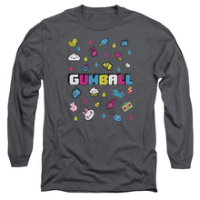 Load image into Gallery viewer, Amazing World Of Gumball Fun Drops Mens Long Sleeve Shirt Charcoal

