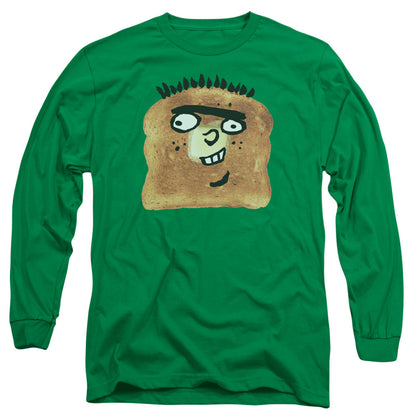 Ed Edd N Eddy Ed Toast Mens Long Sleeve Shirt Kelly Green Officially Licensed