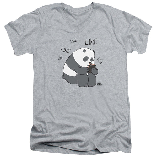 We Bare Bears Like Like Like Mens Slim Fit V Neck T Shirt Athletic Heather
