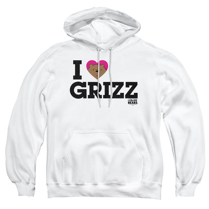 We Bare Bears Heart Grizz Mens Hoodie White