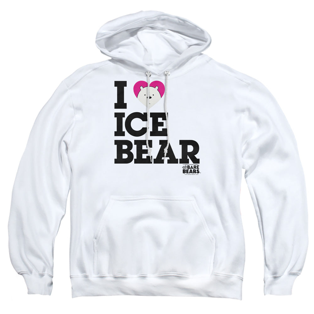 We Bare Bears Heart Ice Bear Mens Hoodie White