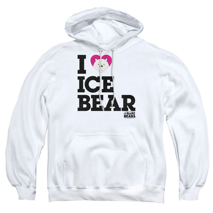 We Bare Bears Heart Ice Bear Mens Hoodie White