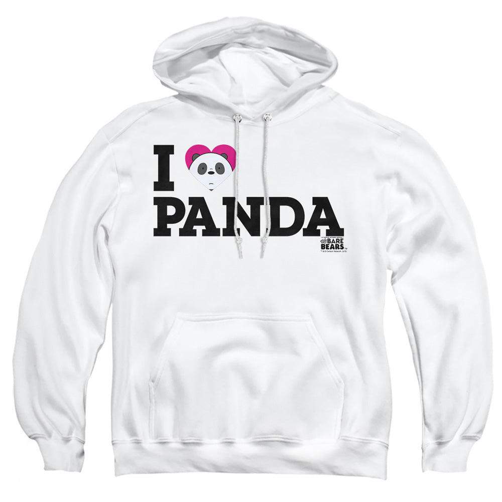 We Bare Bears Heart Panda Mens Hoodie White
