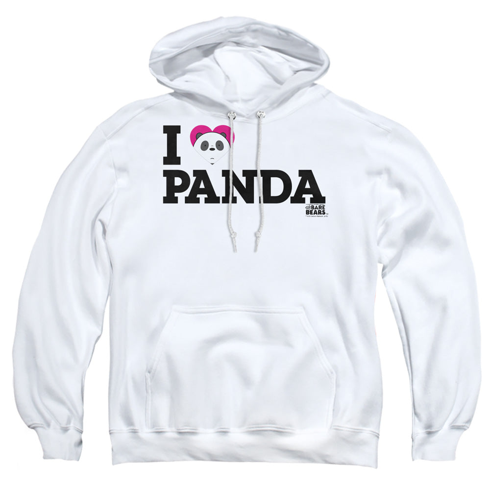 We Bare Bears Heart Panda Mens Hoodie White