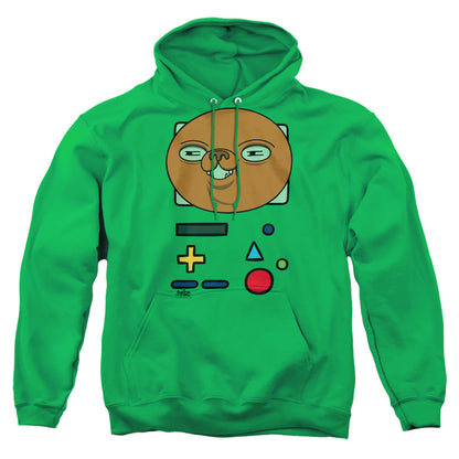 Adventure Time Bmo Mask Mens Hoodie Kelly Green