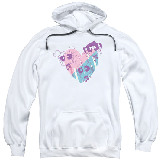 Powerpuff Girls Powerpuff Heart Mens Hoodie White