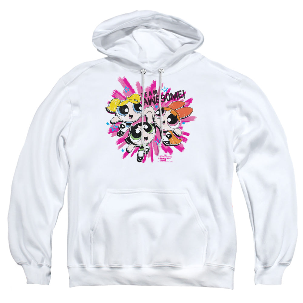 Powerpuff Girls Team Awesome Mens Hoodie White