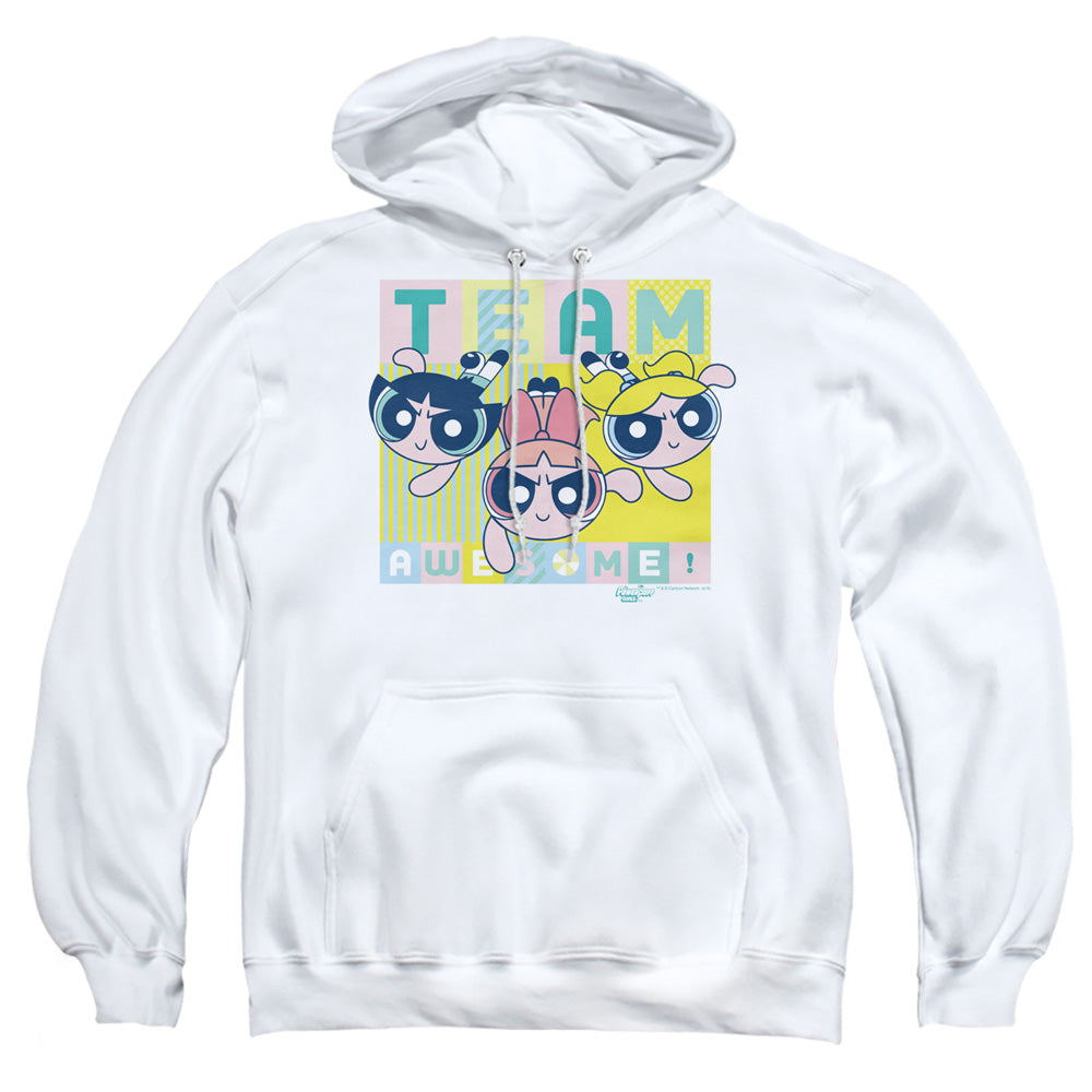 Powerpuff Girls Awesome Block Mens Hoodie White