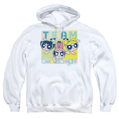 Powerpuff Girls Awesome Block Mens Hoodie White