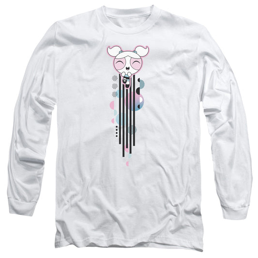 Powerpuff Girls Bubbles Streak Mens Long Sleeve Shirt White