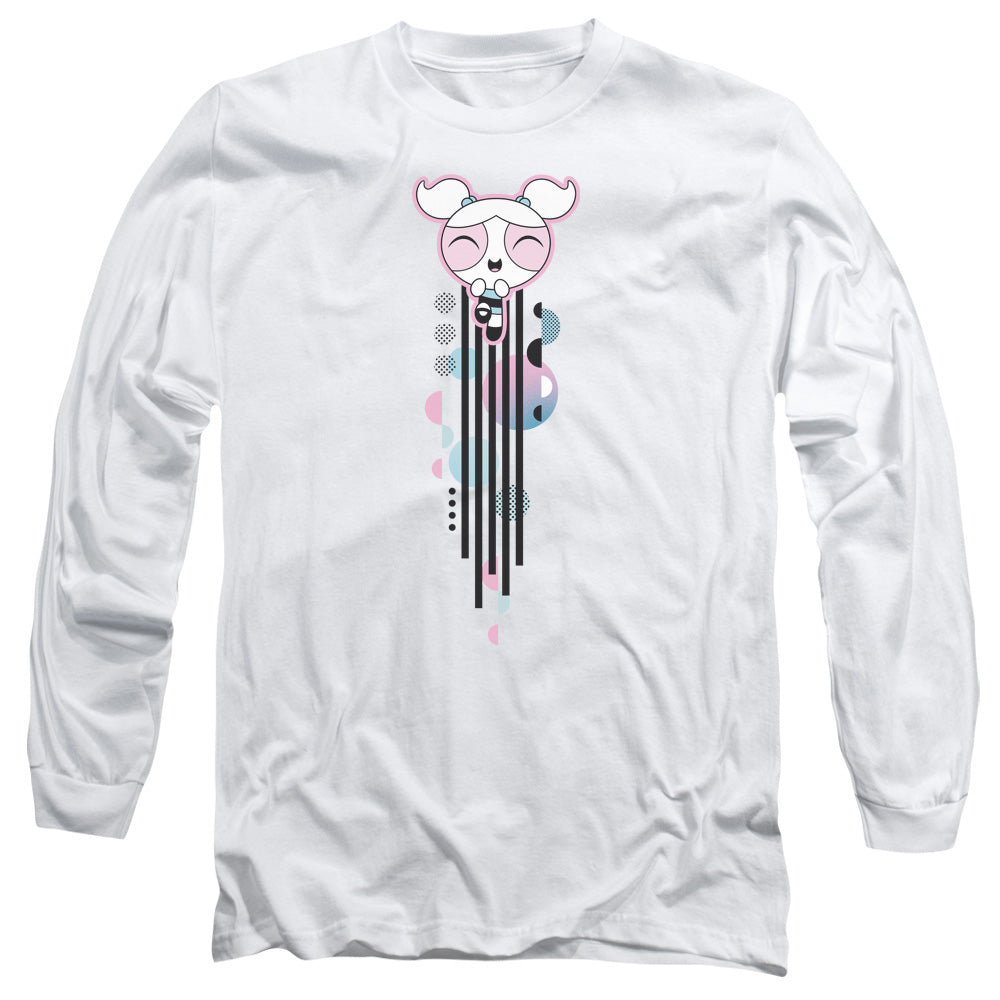 Powerpuff Girls Bubbles Streak Mens Long Sleeve Shirt White