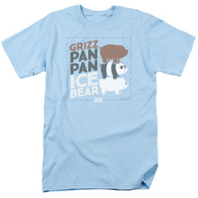 Load image into Gallery viewer, We Bare Bears Grizz Pan Pan Ice Bear Mens T Shirt Light Blue
