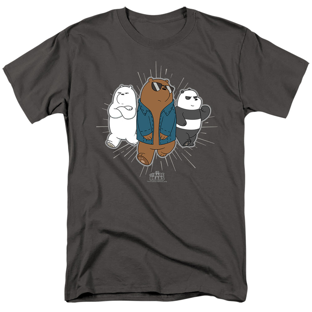 We Bare Bears Jacket Mens T Shirt Charcoal