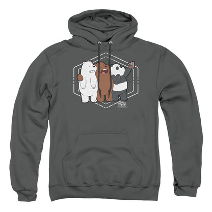 We Bare Bears Selfie Mens Hoodie Charcoal