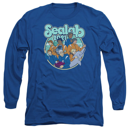 Sealab 2021 Gangs All Here Mens Long Sleeve Shirt Royal Blue