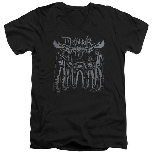 Metalocalypse Dethklok Band Mens Slim Fit V Neck T Shirt Black