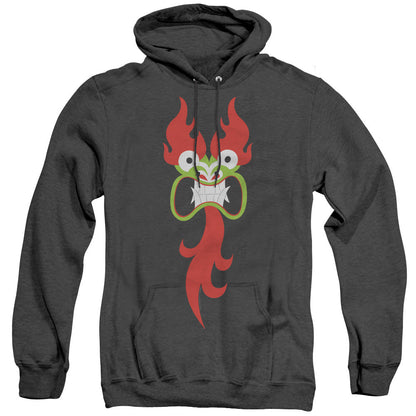 Samurai Jack Aku Face Heather Mens Hoodie Black